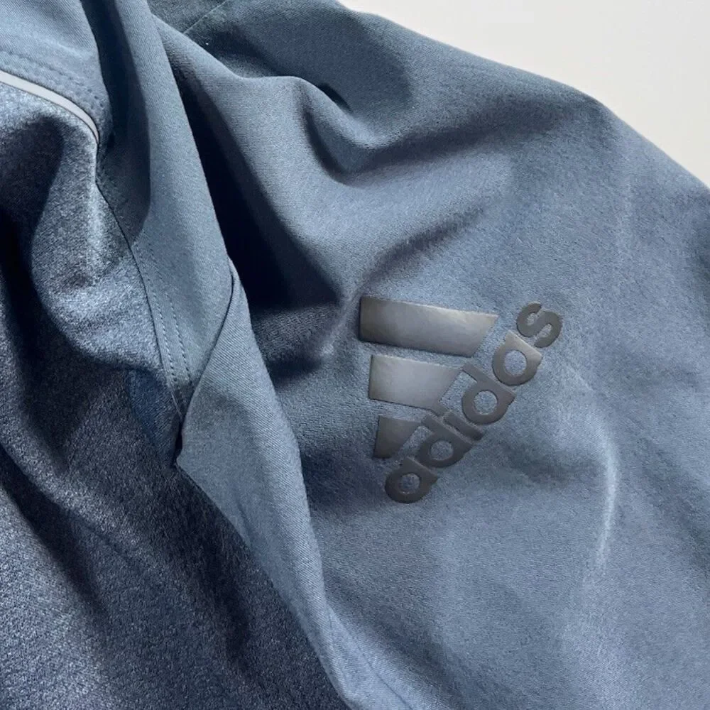 Adidas Mens Quater Zip Golf  Pullover‎ Blue Gray Color Size Large Activewear
